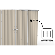 Absco Sheds 3.0 x 3.0 x 2.06m Premier Double Door Garden Shed - Woodland Grey