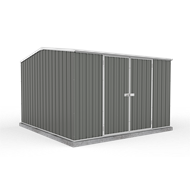 Absco Sheds 3.0 x 3.0 x 2.06m Premier Double Door Garden Shed - Woodland Grey