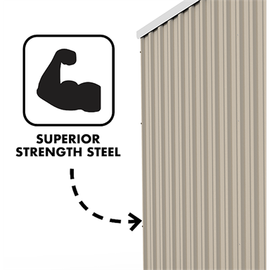 Absco Sheds 3.0 x 3.0 x 2.06m Premier Double Door Garden Shed - Woodland Grey