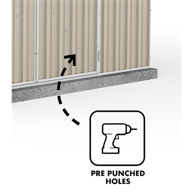 Absco Sheds 3.0 x 3.0 x 2.06m Premier Double Door Garden Shed - Woodland Grey